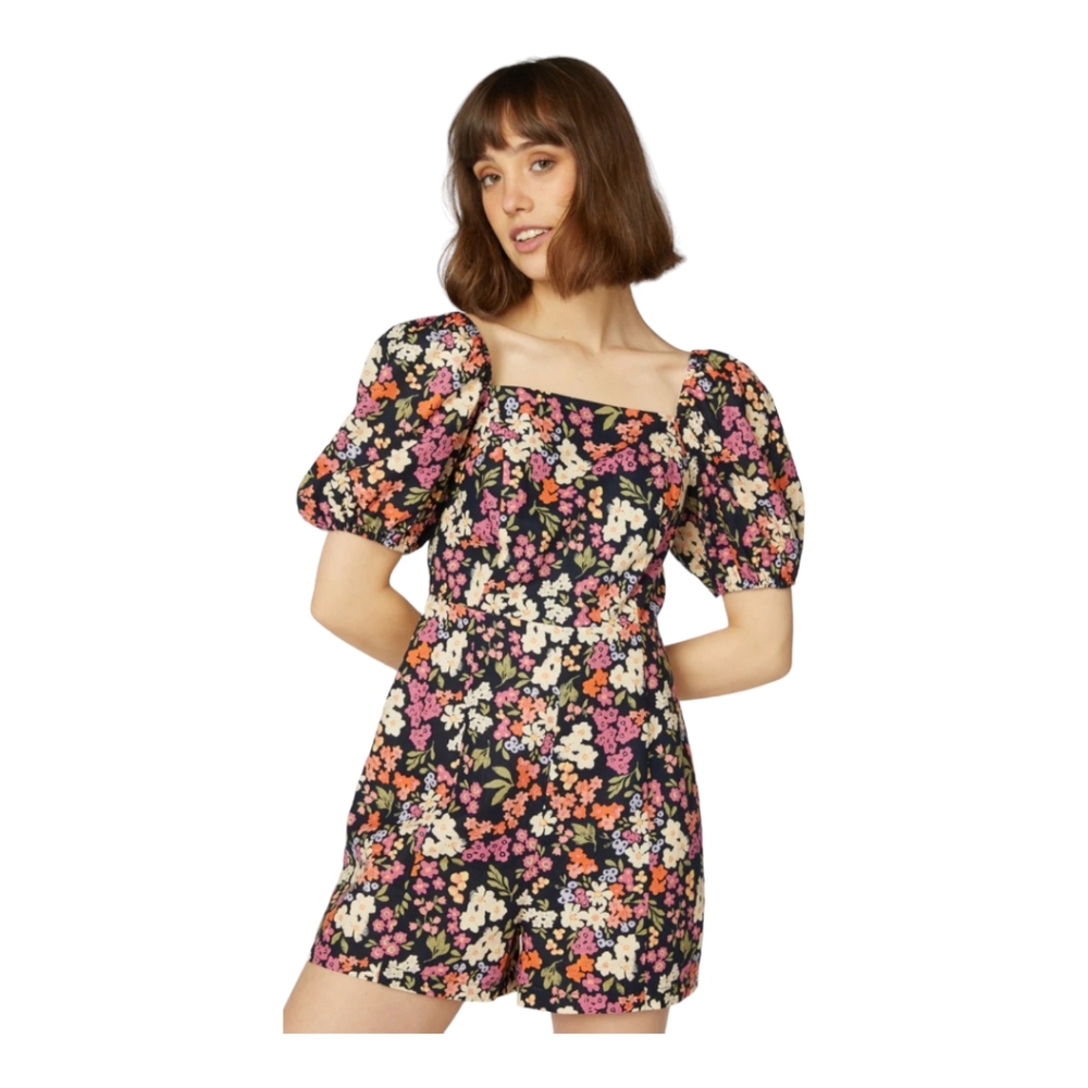 NEW NWT ModCloth Princess Highway Natalie Puff Sleeve Playsuit